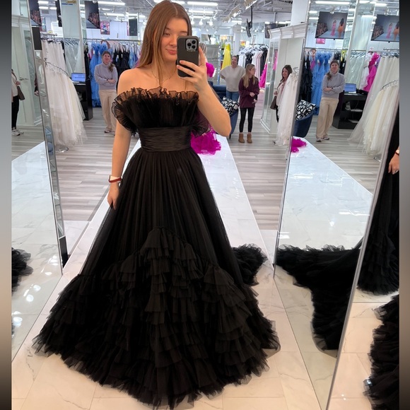 Sherri Hill Black Ballgown #55323 - Picture 9 of 11